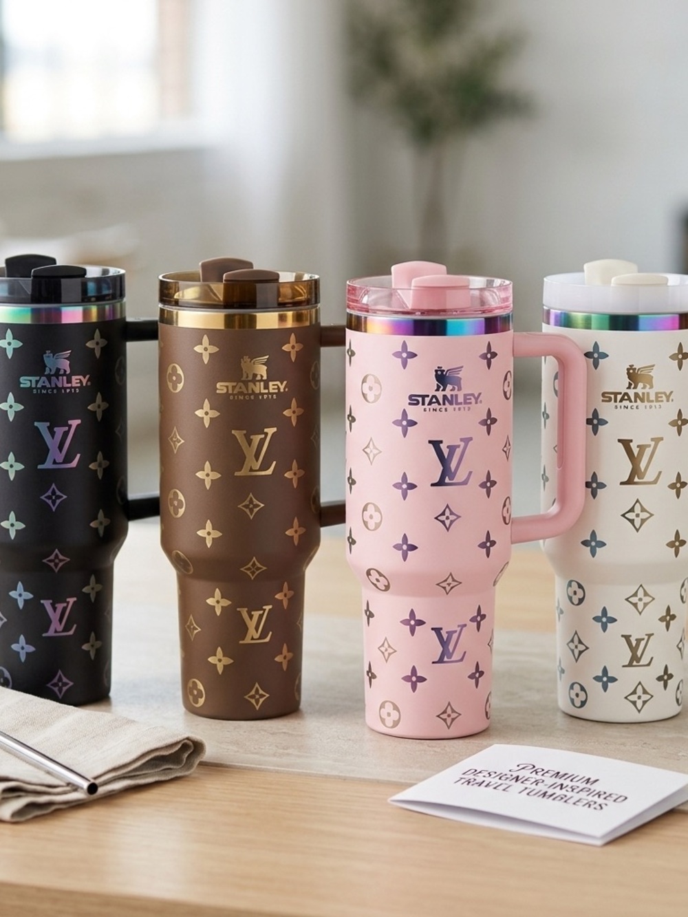 Stanley 40oz Travel Tumbler with LV Pattern